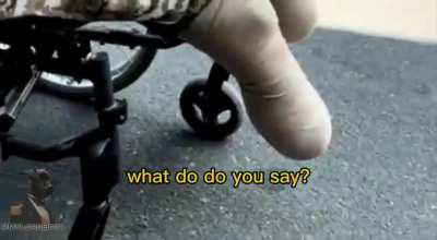 ru pov: Ukrainian vet who lost his legs shows his government disability compensation is around $37/month.