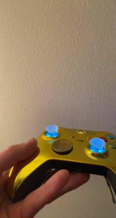 I wired in 2 sets of LED lights to make this Infinity Gauntlet Elite Controller!
