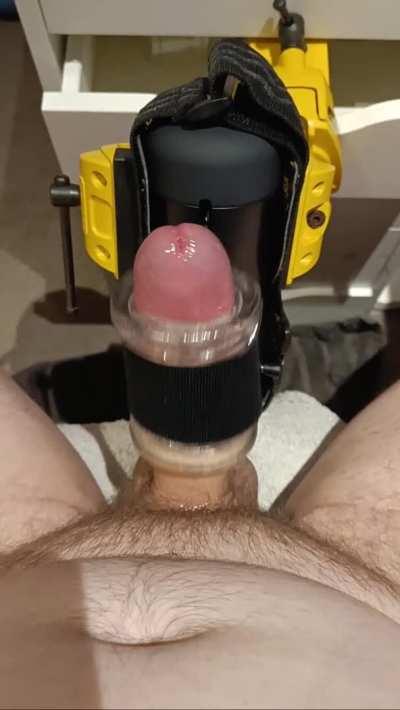 Redditor milking my cock using remote controlled fleshlight while watching - who wants a go next ? 😈🇬🇧