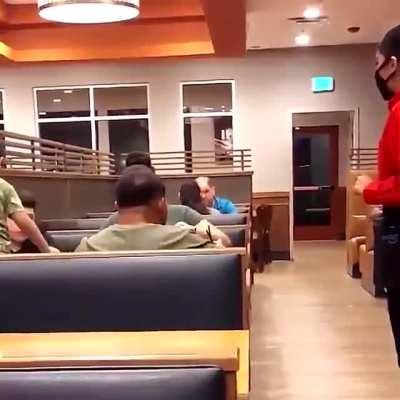 Shouting at low paid service workers