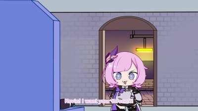 Elysia asks who is the fairest of them all.