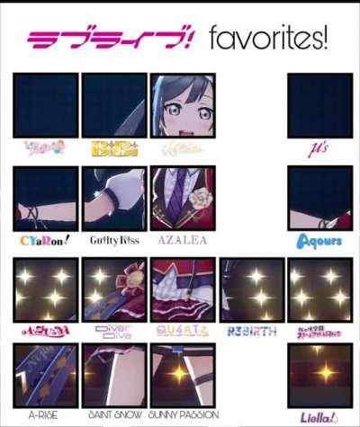 My friend asked me what my favorite Love Live! characters are, so I said