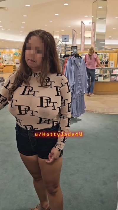 My mommy milkers s in SHEER while shopping