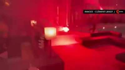 French protestors inside BlackRock's, $BLK, headquarters in Paris, per Clement Lanot: