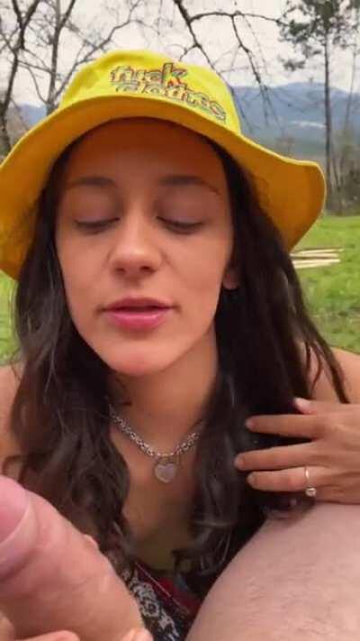 My best friend had a bad day so I let him cum in my mouth 🙂