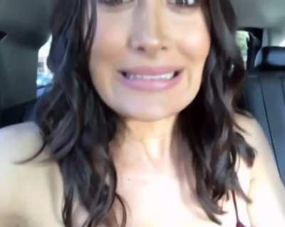 Brie flaunting her milf tits 