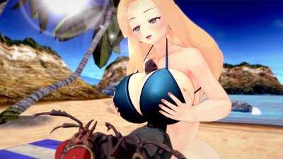 Made a friend at the beach.