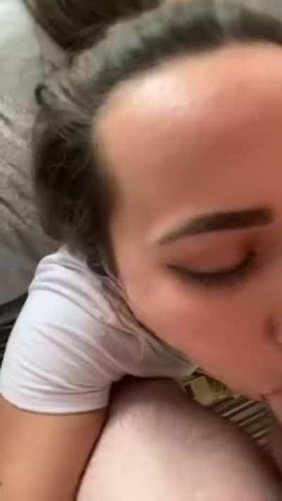 Taking a thick load with a smile on my face