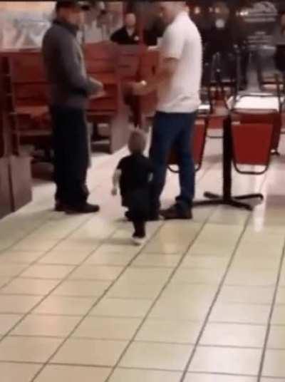 My boy is an acrobat