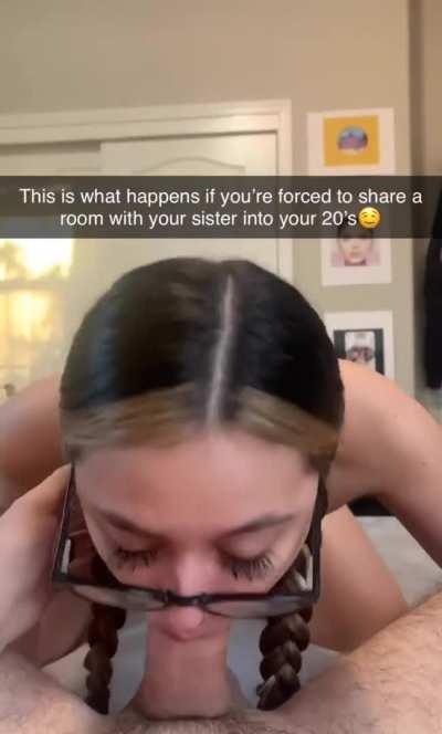 Hot Step Sister Blowjob