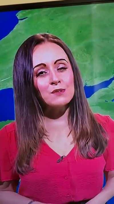 These eyebrows on UK weather girl