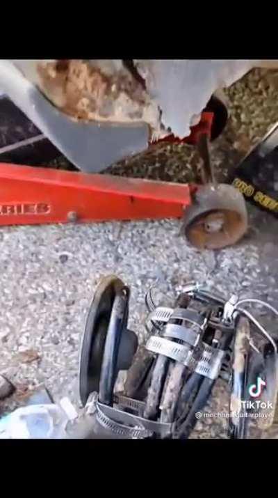 Holding together a 1000lb spring with hose clamps