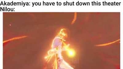 The theater remains untouched