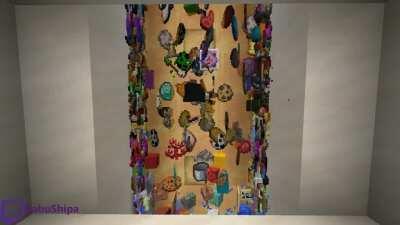 Every item in Minecraft dispensed simultaneously.