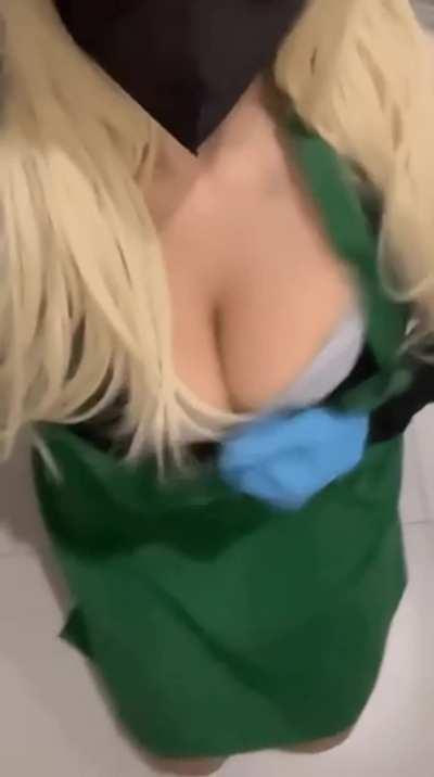 Once you have finished your coffee, can I interest you to join me in the restroom? I have something for you