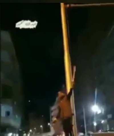 Checking his firecracker closely