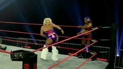 Taya Valkyrie telling Tasha Steelz to kiss her ass & stinkfacing Kiera Hogan