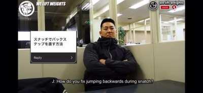 Senpai giving out the most solid Weightlifting advice