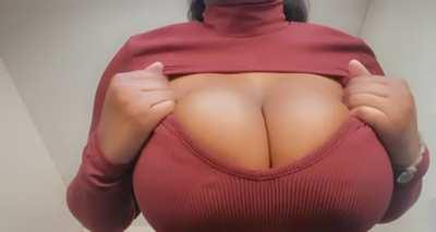 Pulling my boobies out ;)