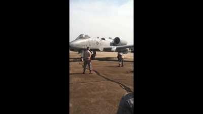 When the hangar music hits a little too hard