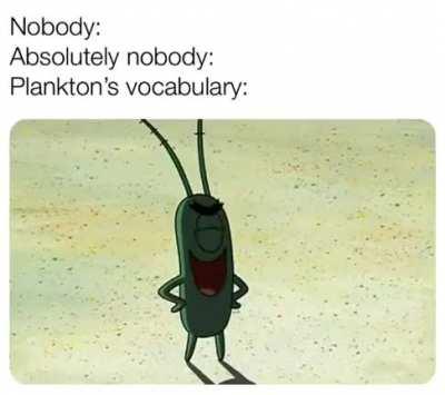 Plankton's vocabulary