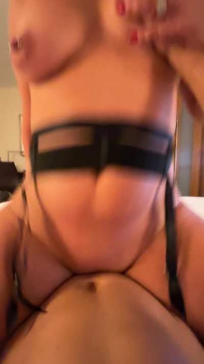 Her wedding ring hand over the top of mine, gripping on to her sexy pierced titty while we send the video of her riding someone new to her husband