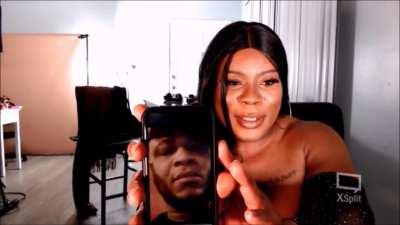 Powerfully-built muscular ebony tranny.