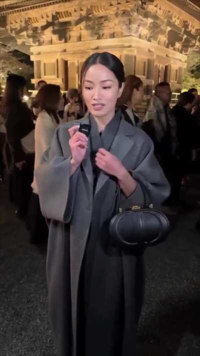 Interview at the Dior Fall 2025 show in Kyoto (IG 04/2025)