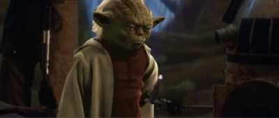 Yoda doesn't take shit from R2D2 (xpost /r/starwarsgifs)
