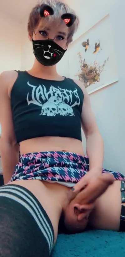 Want me to keep my skirt on? 😘🖤