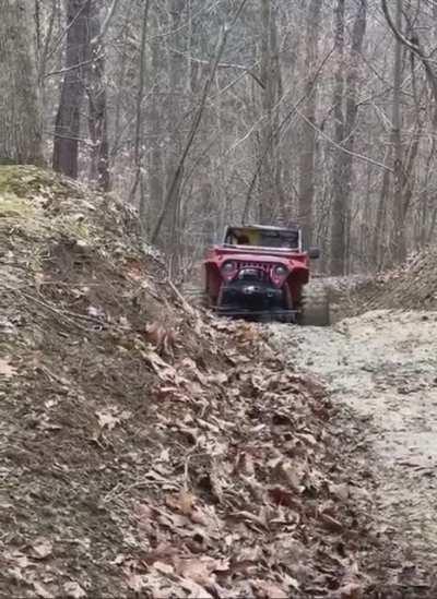 Ol’RedJeep in action in Wellsville shortly after the new motor install
