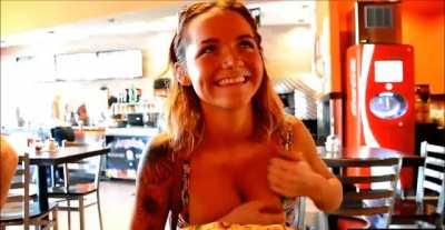 Flashing Nice Boobs in Public