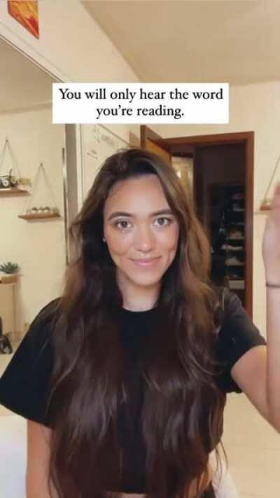 Mind blowing - you only hear the word you decide to read