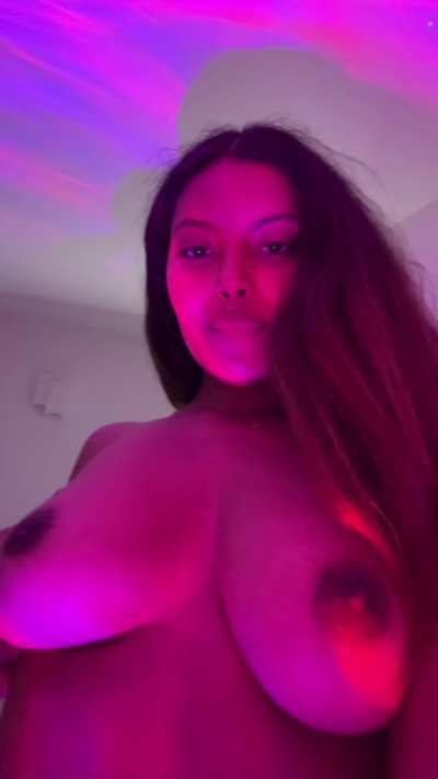 Disco lights while you suck my titties right