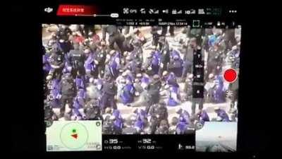 Leaked Drone footage of shackled and blindfolded Uighur Muslims led from trains. Such a chilling footage.