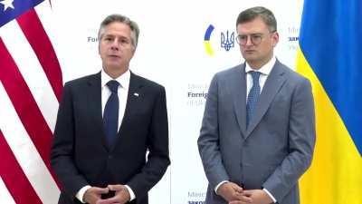 US Secretary of State Antony Blinken has arrived in Kyiv and met with Foreign Minister Kuleba