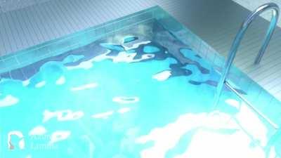 Mercy and Futa D.va at the pool (Extended) (Azure Limina) [Overwatch]