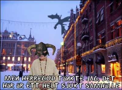 Nils Karlsson pyssling tagen av polis i Sundsvall, riktigt fascist samhälle