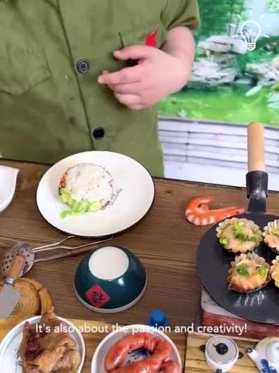 Cute little chef cooking food like a PRO!