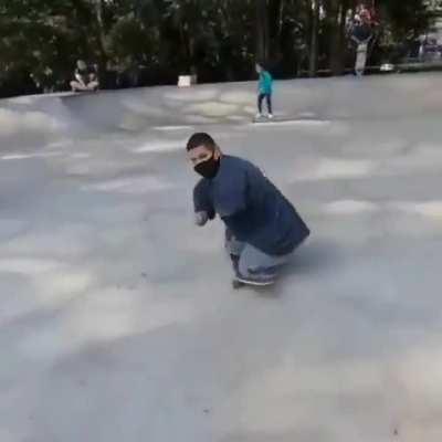 Skateboarding with no limbs