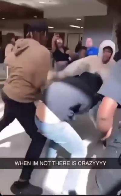 Gang fight at high school.