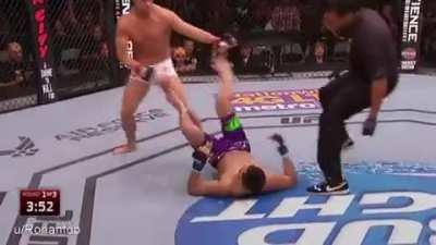 Jorge Masvidal getting dropped and somehow staying conscious