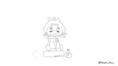 Ina cleaning her room