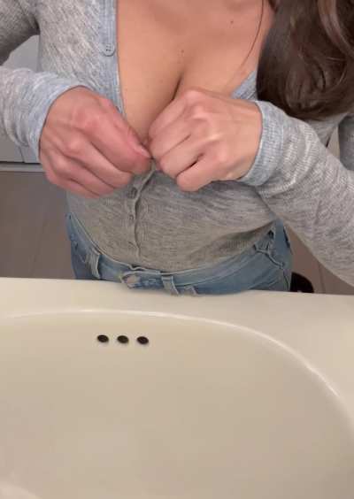 Trying to button this shirt was a challenge