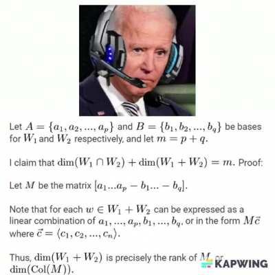 Obama, Trump, and Biden do linear algebra