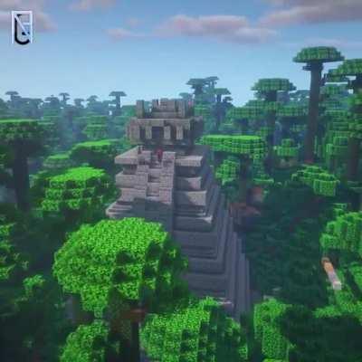 My friend and I transformed the Jungle Temple into an Aztec Pyramid!
