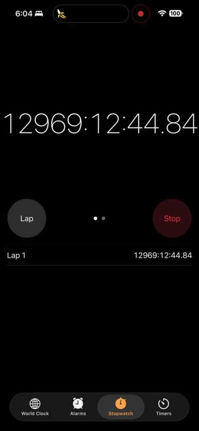 I saw someone bragging about their stopwatch counting to 10k. I am world famous for my stopwatch skills and I just have to say I have more stop watch time at 12k+. There it is, I am once again the best, please delete your post claiming you have more than 