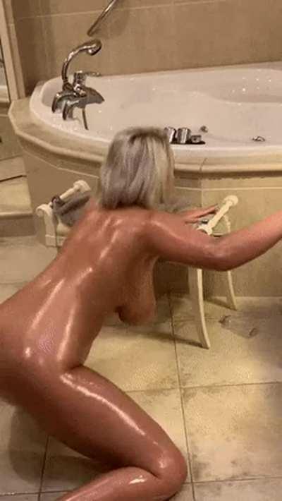 Funny Porn MILF Mature Oiled
