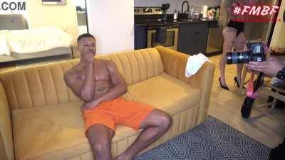 Unfaithful hottie Sasha Beart teams up with Rocket Powers to seduce her cheating BF in steamy BTS action.