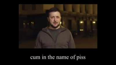 Cum in the name of piss